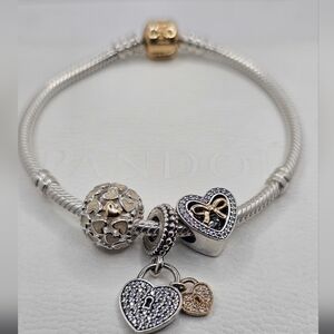 ❤️ 4pc Authentic Pandora LOVE BRACELET GIFT 🎁 SET